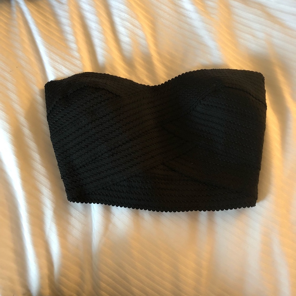 Express black crop top